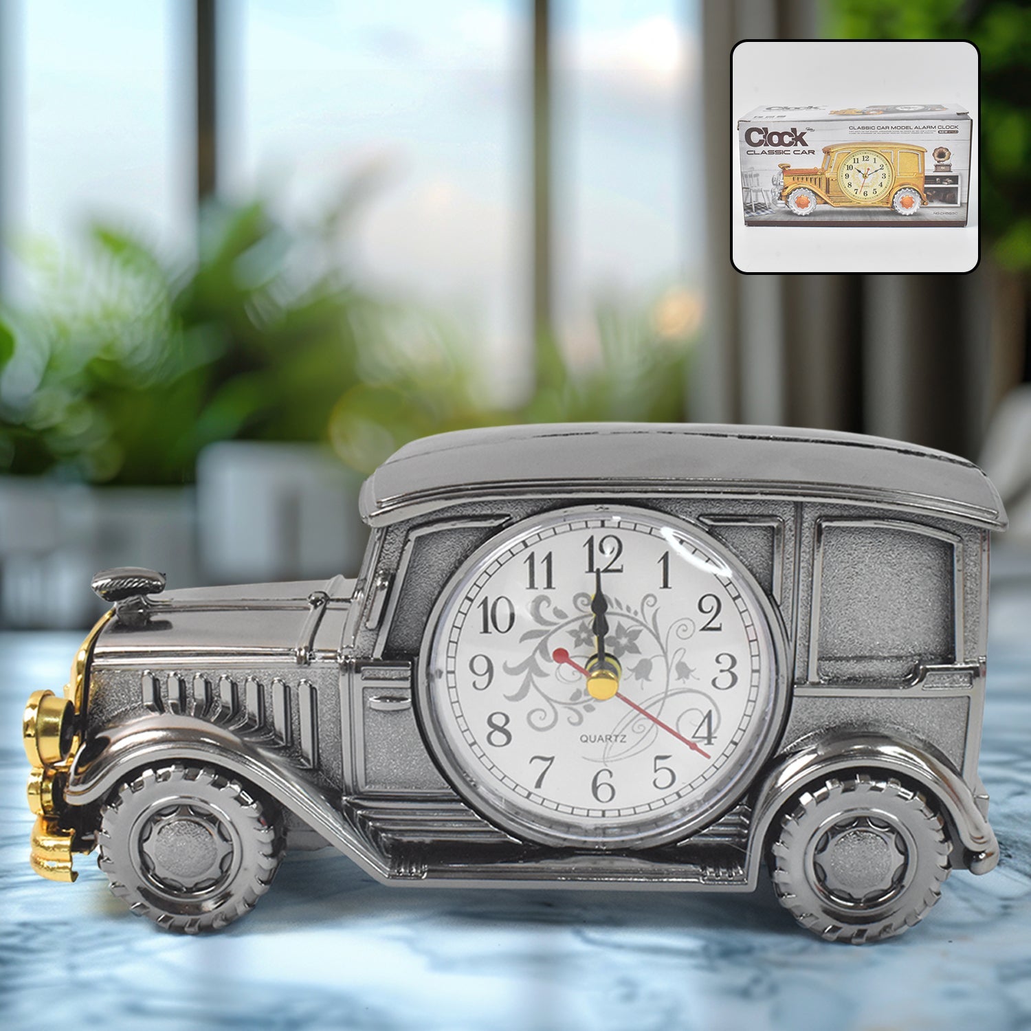 Car Model Clocks, Pen Holder Function ABS Material Alarm Clock for Office Desk for Bedroom Car Model Clocks, Pen Holder Function ABS Material Alarm Clock for Office Desk for Bedroom